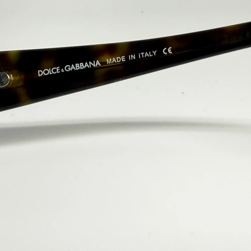 Dolce & Gabbana DG4013 B Tortoise Shell Crystal Logo Eyeglass Frames Italy 55-16